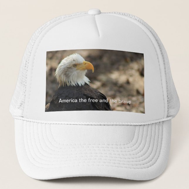 Casquette Bald Eagle  Baseball Cap  THE FREE AND THE BRAVE (Devant)