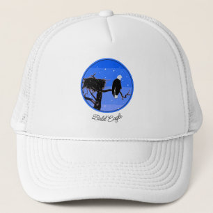 Casquette Bald Eagle en hiver - Art original de la faune