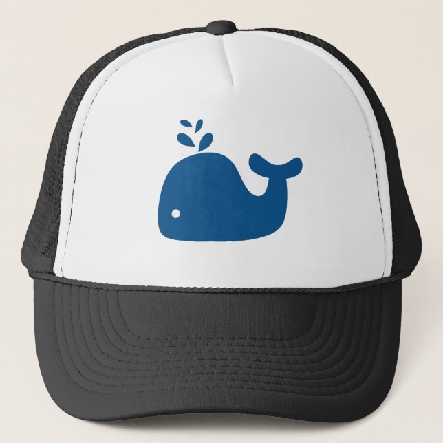 Casquette Baleine à silhouette bleu marine (Devant)