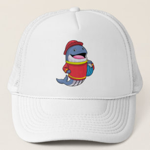 Casquette Baleine comme pompier avec tuyau
