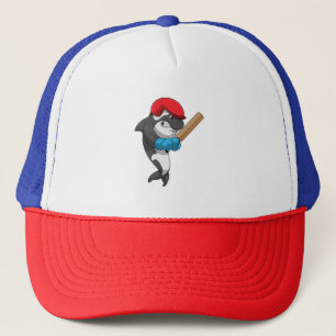 Casquette Baleine tueuse au cricket avec chauve-souris de cr