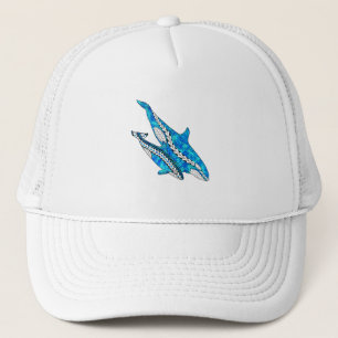 Casquette Baleines Orca tribales