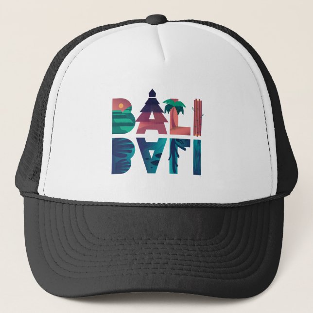 Casquette Bali Indonésie Floral (Devant)