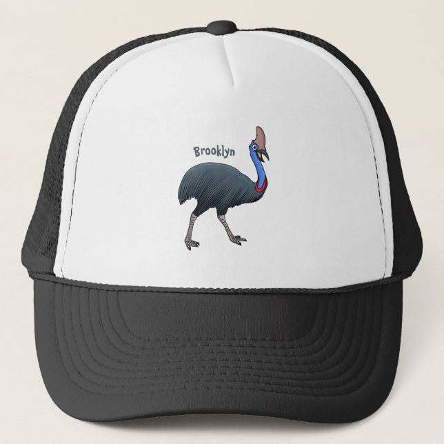 Casquette Bande dessinée d'oiseau joyeux (Devant)