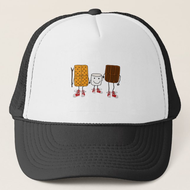 Casquette Bande dessinée drôle de caractères de Smores (Devant)