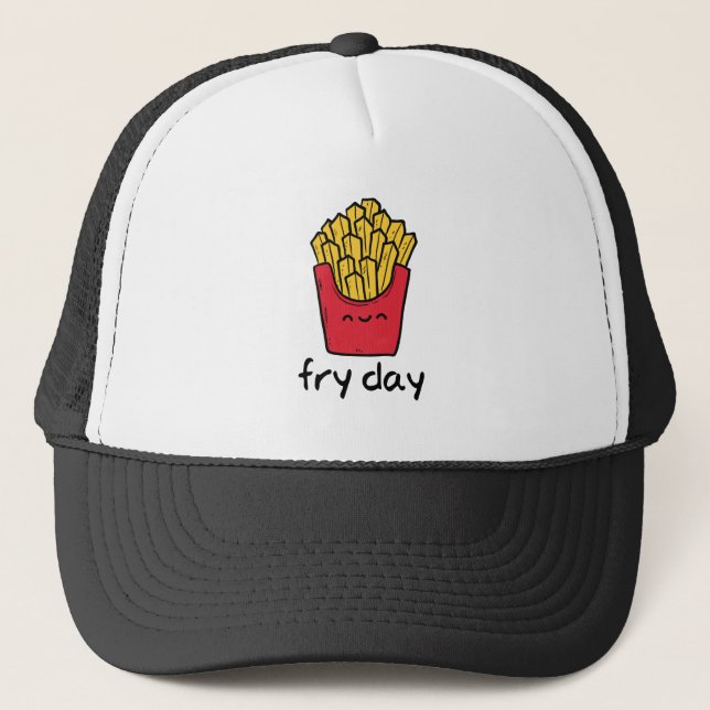 Casquette Bande dessinée heureuse de pommes frites de (Devant)