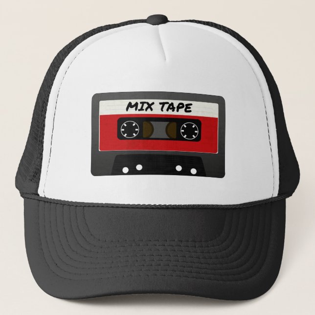 Casquette Bande Mix Rouge - 80s Et 90s Cadeau Inspiré Rétro (Devant)