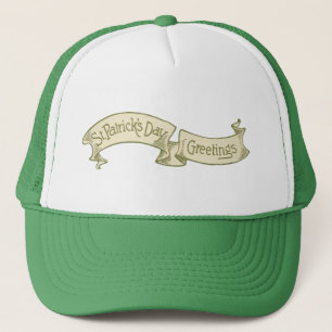 Casquette Bannière dorée de vœux de la Saint-Patrick vintage