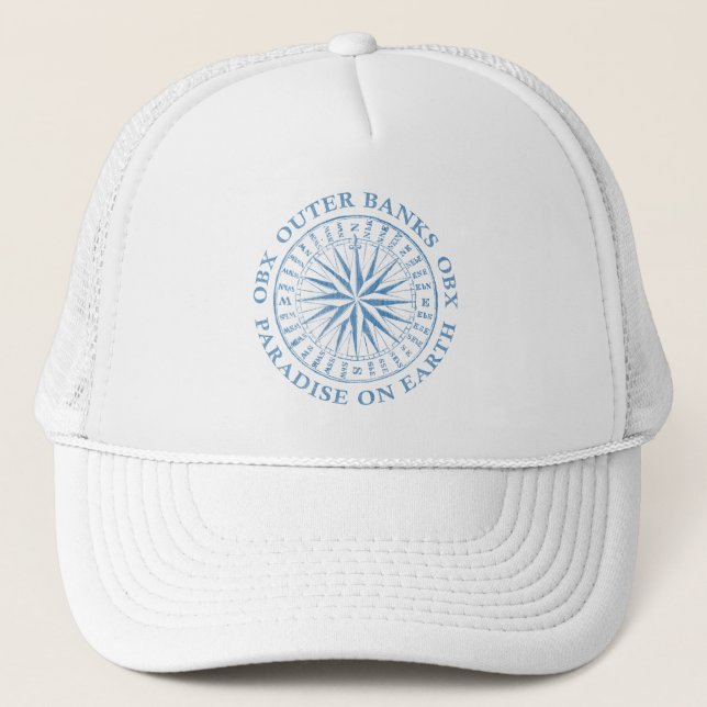 Casquette Banques extérieures OBX Compas nautique Bleu Vinta (Devant)