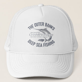 Casquette Banques extérieures Pêche en mer profonde OBX Bleu