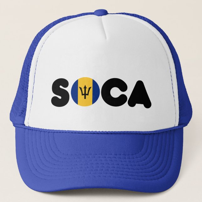 Casquette Barbade Soca Music Bajan Drapeau Barbadien Caraïbe (Devant)