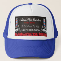 Barbershop Barber poteau et pinces Trucker Chapeau