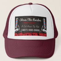 Barbershop Barber poteau et pinces Trucker Chapeau