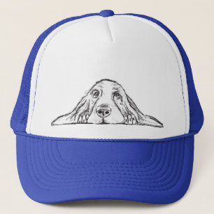 Casquette basset blanc