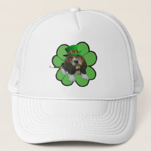 Casquette Basset Hound Happy St Patrick's Day Clov