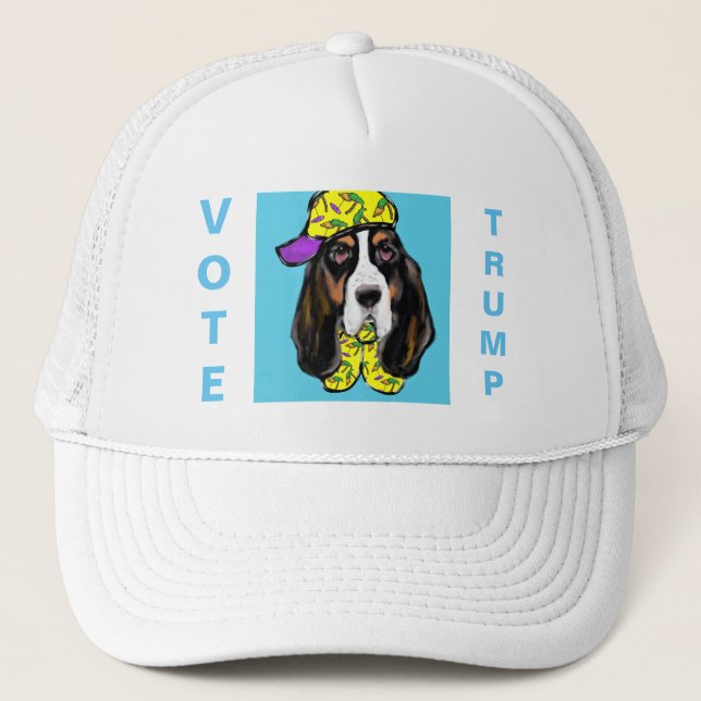 Casquette Basset Hound Trucker Hat (Devant)