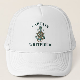 Casquette Bateau d'Ancre nautique personnalisé Capitaine de 