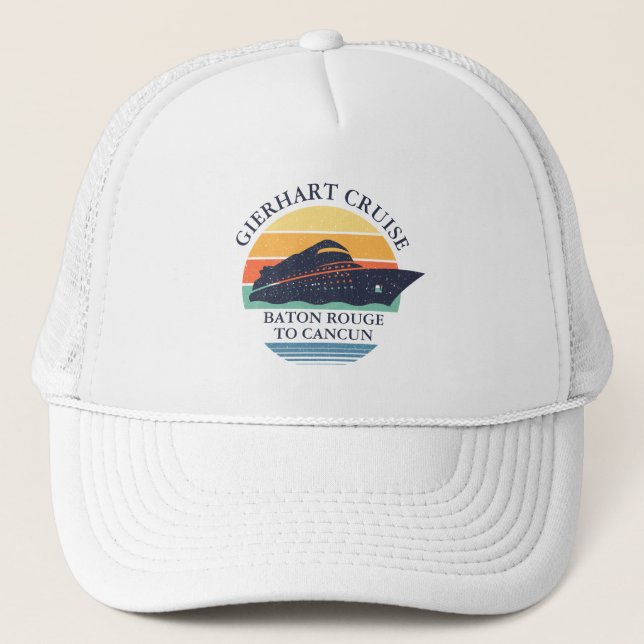 Casquette Bateau de croisière Retro Personnalisé Matching Fa (Devant)
