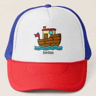 Casquette Bateau Remorqueur de Dessin Animé Personnalisé 