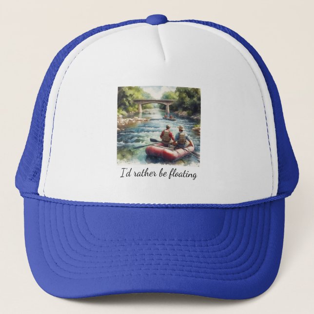 Casquette Bateau Voyage Aventure Blue Trucker Chapeau (Devant)