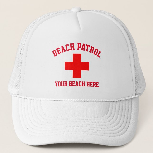 Casquette Beach Parol Lifeguard Personnaliser Trucker Hat (Devant)