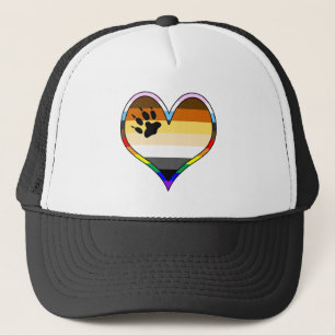 Casquette Bear Pride Coeur Trucker Chapeau