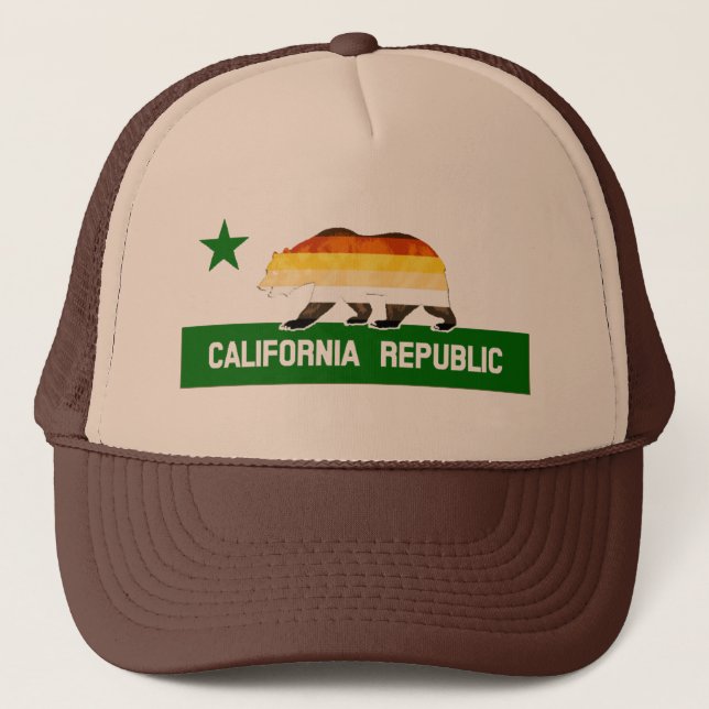 Casquette Bear Pride Drapeau Ours en Californie (Devant)
