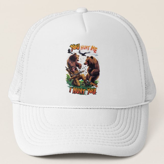 Casquette Bears de chasse amusante Bataille de fusil (Devant)