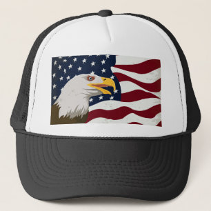 Casquette Beau Chapeau Aigle & Drapeau USA
