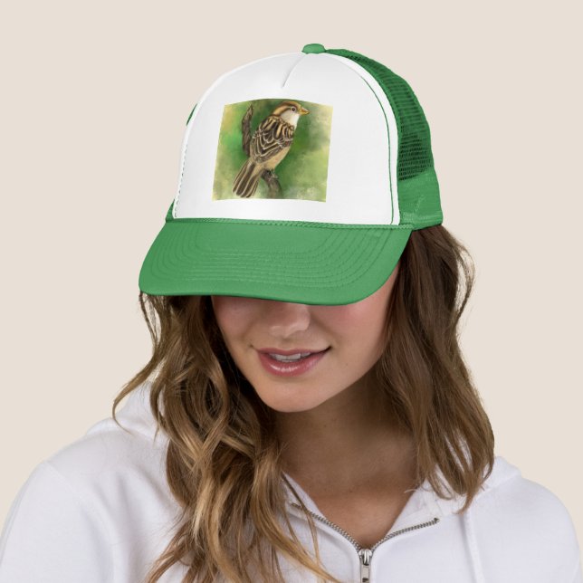 Casquette Beau chapeau de camion Little Sparrow - Vert (En situation)