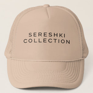 Casquette beige de camionneur de logo de