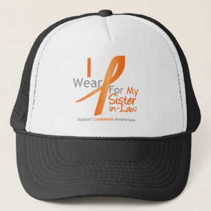 Casquette Belle-soeur orange de ruban d'usage de la leucémi