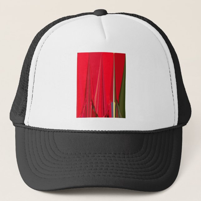 Casquette Belle texture rouge Couleur Art Abstrait (Devant)