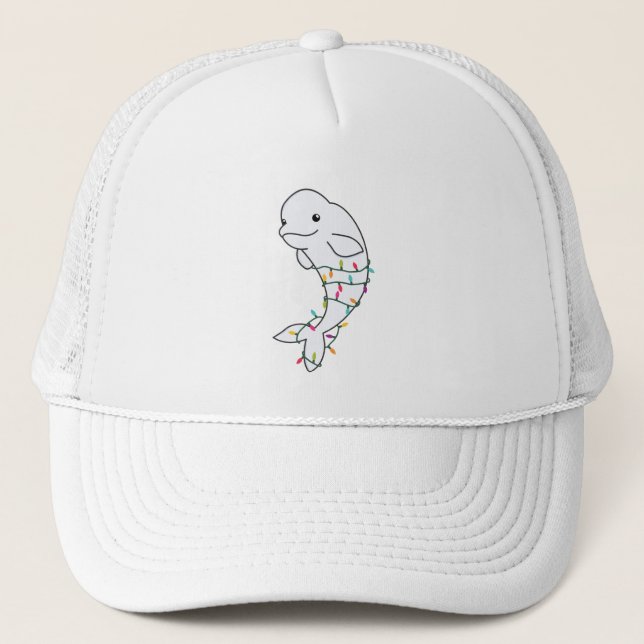 Casquette Béluga Baleine Joyeux Noël Animaux d'hiver Baleine (Devant)