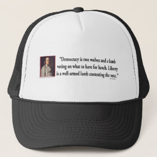 Casquette Ben Franklin sur le contrôle des armes à feu
