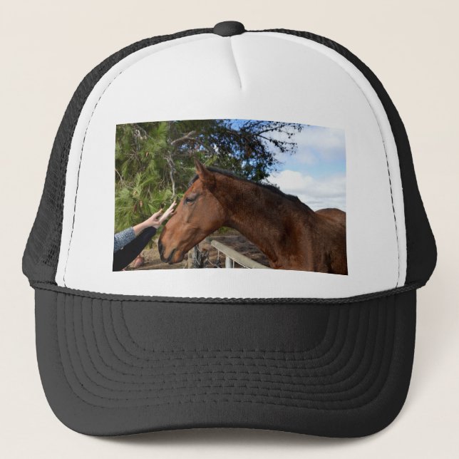 Casquette Bennie le Grand Cheval Brown Aimant Une Pat, (Devant)