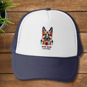 Casquette Berger Allemand Chien Papa Personnalisé Art Bas Po