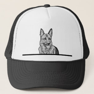 Casquette berger allemand de mosaïque personnalisa