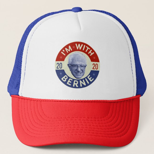 Casquette Bernie Sanders Président 2020 Démocrate Photo Retr (Devant)