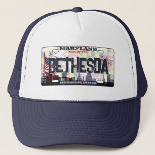 Casquette Bethesda Maryland plaque d'immatriculation casquet