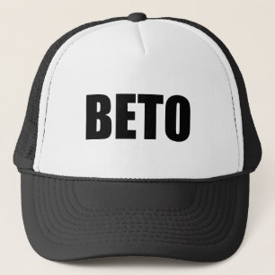 Casquette Beto O’Rourke typographie moderne en noir et blanc