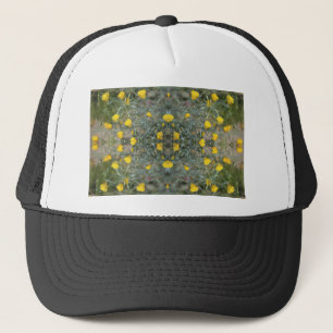 Casquette Beurre Jaune Californie Motif de pavot
