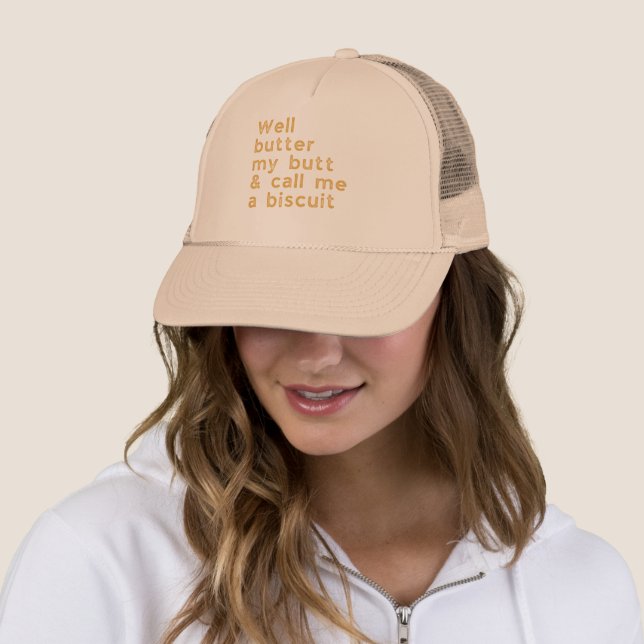 Casquette Beurre Mon Beurre Étanchard À Cou Rouge (En situation)