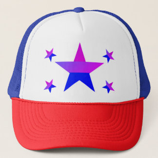 Casquette Bi Pride Drapeau Étoiles Trucker Chapeau