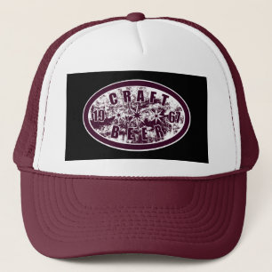 Casquette Bière 1967 de métier - Bourgogne et blanc