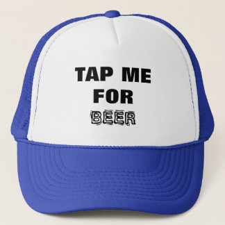 Casquette Bière - Appuyez-moi pour la bière ! Noir et blanc