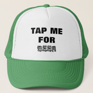 Casquette Bière - Appuyez-moi pour la bière ! Noir et blanc