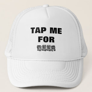 Casquette Bière - Appuyez-moi pour la bière ! Noir et blanc