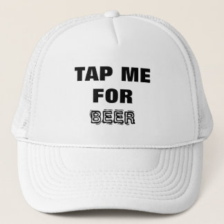 Casquette Bière - Appuyez-moi pour la bière ! Noir et blanc