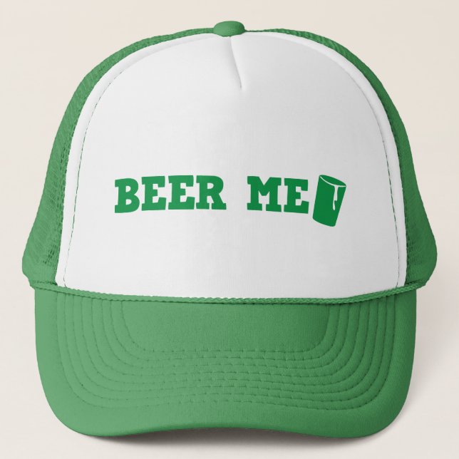 Casquette BIÈRE JE conception de vert de Jour de la Saint (Devant)